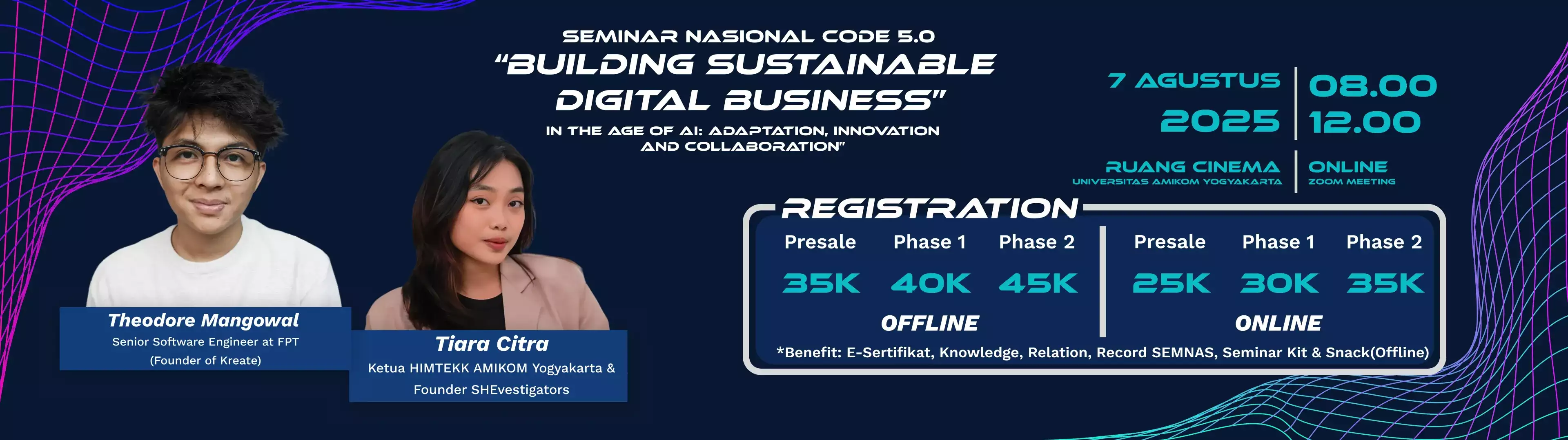 Seminar Nasional CODE AMCC 5.0 "Building Sustainable Digital Business in the Age of AI: Adaptation, Innovation and Collaboration”