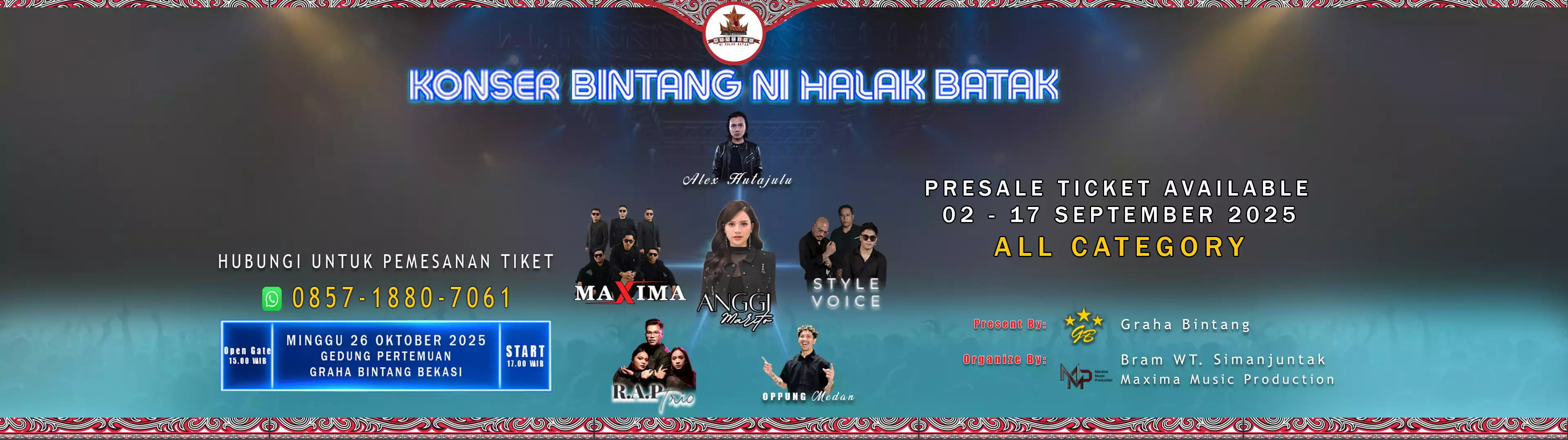 BINTANG NI HALAK BATAK - PRESALE TICKET
