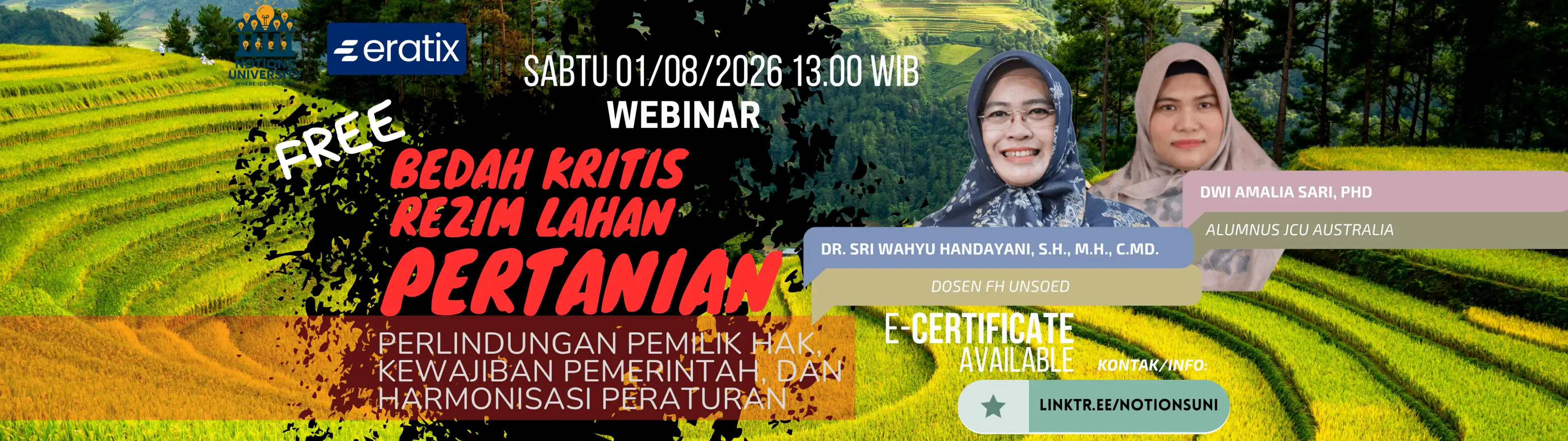 Webinar Bedah Kritis Rezim Lahan Pertanian: Perlindungan Hak Pemilik, Kewajiban Pemerintah, Dan Harmonisasi Peraturan