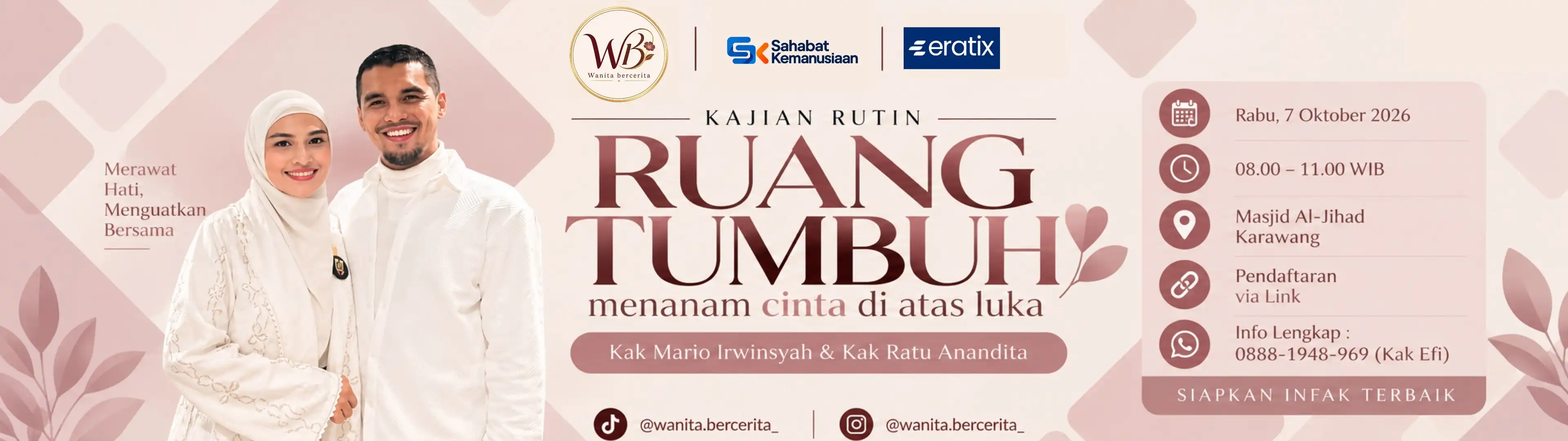 Kajian Wanita Bercerita Muslimah Level Up Vol 5 - Ruang Tumbuh Bersama Sahabat Kemanusiaan - Menanam Cinta Di Atas Luka