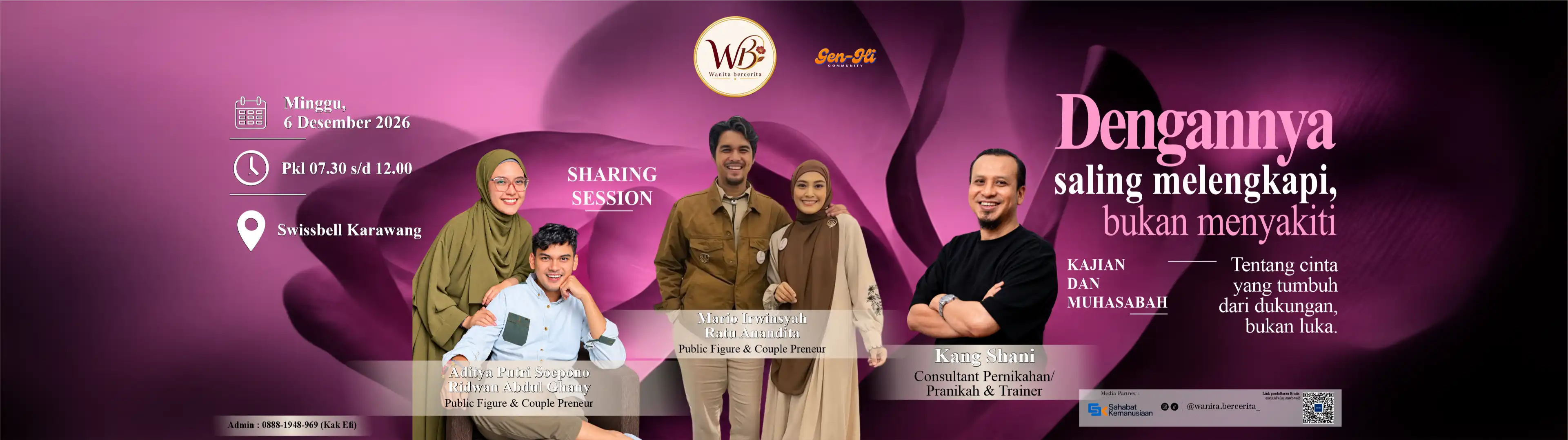 Wanita Bercerita Muslimah Level Up Vol.6 - Generasi Hijrah ~ Sharing Session "Dengannya Saling Melengkapi, Bukan Menyakiti"